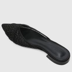 Milliotandco Shoes Hustler Pointed Toe Slip On Flats (Black)