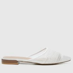 Milliotandco Hustler Pointed Toe Slip On Flats (White)