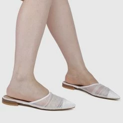 Milliotandco Hustler Pointed Toe Slip On Flats (White)