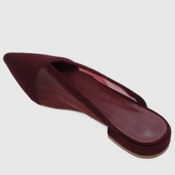 Milliotandco Keitha Pointed Toe Slip On Flats (Maroon)
