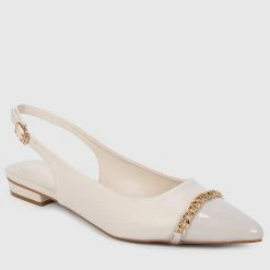 Milliotandco Shoes Jakki Pointed Toe Slip Ons & Espadrilles (Bone)