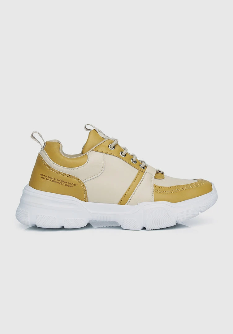 Milliotandco WTP Hundred Acre Wood Rounded Toe Female Sneakers (Yellow) Shoes