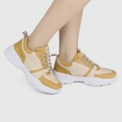 Milliotandco WTP Hundred Acre Wood Rounded Toe Female Sneakers (Yellow) Shoes
