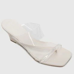 Milliotandco Shoes Kristia Thong Wedges (White)