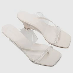Milliotandco Shoes Kristia Thong Wedges (White)