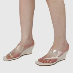 Milliotandco Shoes Kristia Thong Wedges (White)