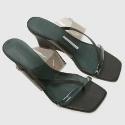 Milliotandco Shoes Kristia Thong Wedges (Green)