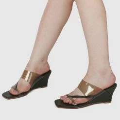 Milliotandco Shoes Kristia Thong Wedges (Green)