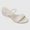 Milliotandco Disney Ariel Ocean Feel Gradient Heels Open Toe Wedges (White)