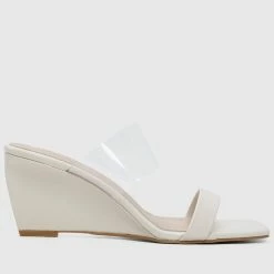 Milliotandco Amazing Open Toe Wedges (White) Shoes