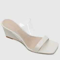 Milliotandco Amazing Open Toe Wedges (White) Shoes