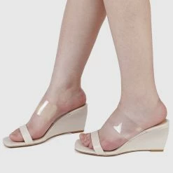 Milliotandco Amazing Open Toe Wedges (White) Shoes