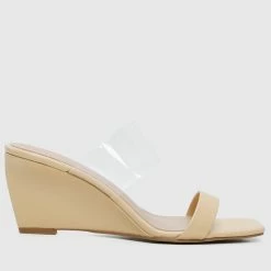 Milliotandco Amazing Open Toe Wedges (Yellow) Shoes