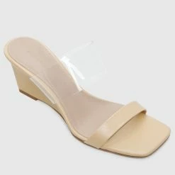Milliotandco Amazing Open Toe Wedges (Yellow) Shoes
