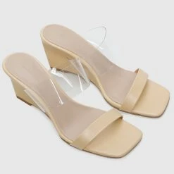 Milliotandco Amazing Open Toe Wedges (Yellow) Shoes