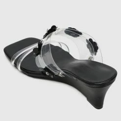 Milliotandco Cristen Open Toe Wedges (Black)