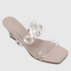 Milliotandco Cristen Open Toe Wedges (Nude) Shoes