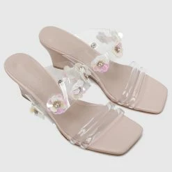 Milliotandco Cristen Open Toe Wedges (Nude) Shoes