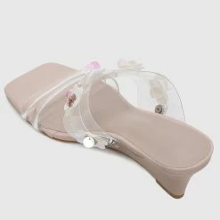 Milliotandco Cristen Open Toe Wedges (Nude) Shoes