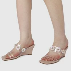 Milliotandco Cristen Open Toe Wedges (Nude) Shoes