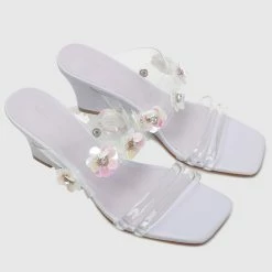 Milliotandco Cristen Open Toe Wedges (Thistle)