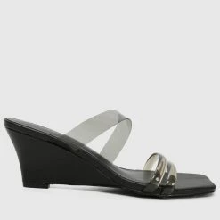 Milliotandco Kodey Open Toe Wedges (Black)
