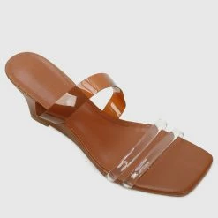 Milliotandco Kodey Open Toe Wedges (Brown) Shoes