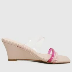 Milliotandco Shoes Kodey Open Toe Wedges (Pink)