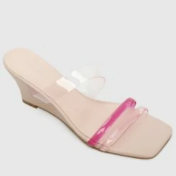 Milliotandco Shoes Kodey Open Toe Wedges (Pink)