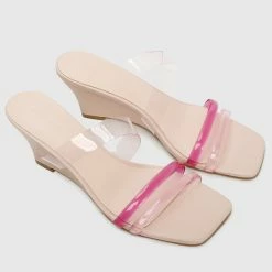 Milliotandco Shoes Kodey Open Toe Wedges (Pink)