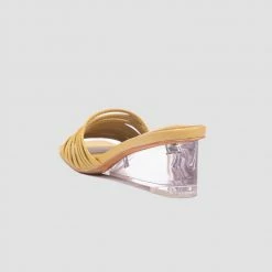 Milliotandco Abilene Open Toe Wedges (Yellow) Shoes