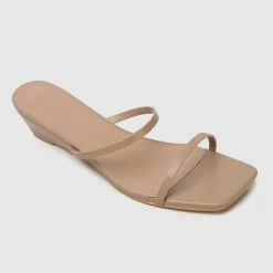 Milliotandco Ami Open Toe Wedges (Nude) Shoes