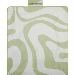 Milliotandco Poppy Printed Picnic Mat (Olive) The Home Edit