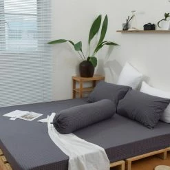 Milliotandco Danyl Checked Q 5-pc Quilt Cover Set (Black) The Home Edit