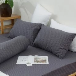 Milliotandco Danyl Checked SS 3-pc Fitted Sheet Set (Black) The Home Edit