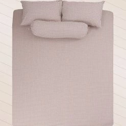 Milliotandco The Home Edit Elly Gingham Q 4-pc Fitted Sheet Set (Tortilla)