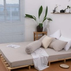 Milliotandco Elly Gingham K 4-pc Fitted Sheet Set (Tortilla) The Home Edit