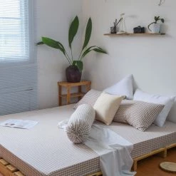 Milliotandco The Home Edit Elly Gingham SS 3-pc Fitted Sheet Set (Tortilla)