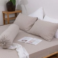 Milliotandco The Home Edit Elly Gingham SS 3-pc Fitted Sheet Set (Tortilla)