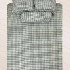 Milliotandco Elly Gingham Q 4-pc Fitted Sheet Set (Dark Green)