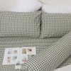 Milliotandco Elly Gingham K 4-pc Fitted Sheet Set (Dark Green)