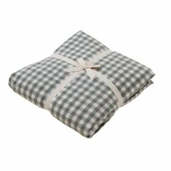 Milliotandco Elly Gingham SS 3-pc Fitted Sheet Set (Dark Green)