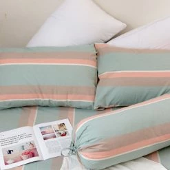 Milliotandco The Home Edit Dora Stripy SS 3-pc Fitted Sheet Set (Steel Blue)