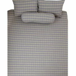 Milliotandco The Home Edit Tess Stripy SS 4-pc Quilt Cover Set (Grey)
