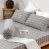 Milliotandco The Home Edit Tess Stripy SS 4-pc Quilt Cover Set (Grey)