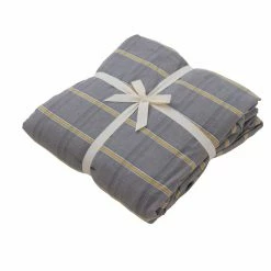 Milliotandco The Home Edit Tess Stripy SS 4-pc Quilt Cover Set (Grey)