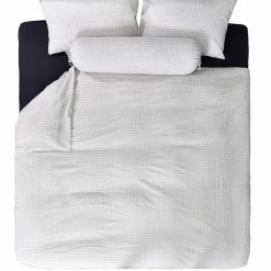 Milliotandco The Home Edit Danyl Checked SS 4-pc Quilt Cover Set (White)