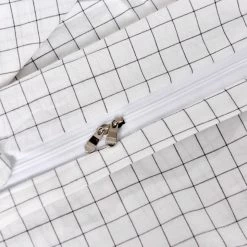 Milliotandco The Home Edit Danyl Checked SS 3-pc Fitted Sheet Set (White)