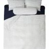 Milliotandco Ohel Gingham Q 5-pc Quilt Cover Set (White)