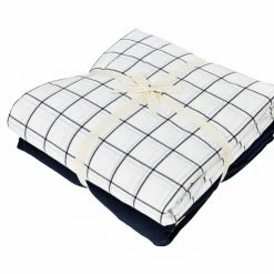 Milliotandco The Home Edit Ohel Gingham SS 3-pc Fitted Sheet Set (White)
